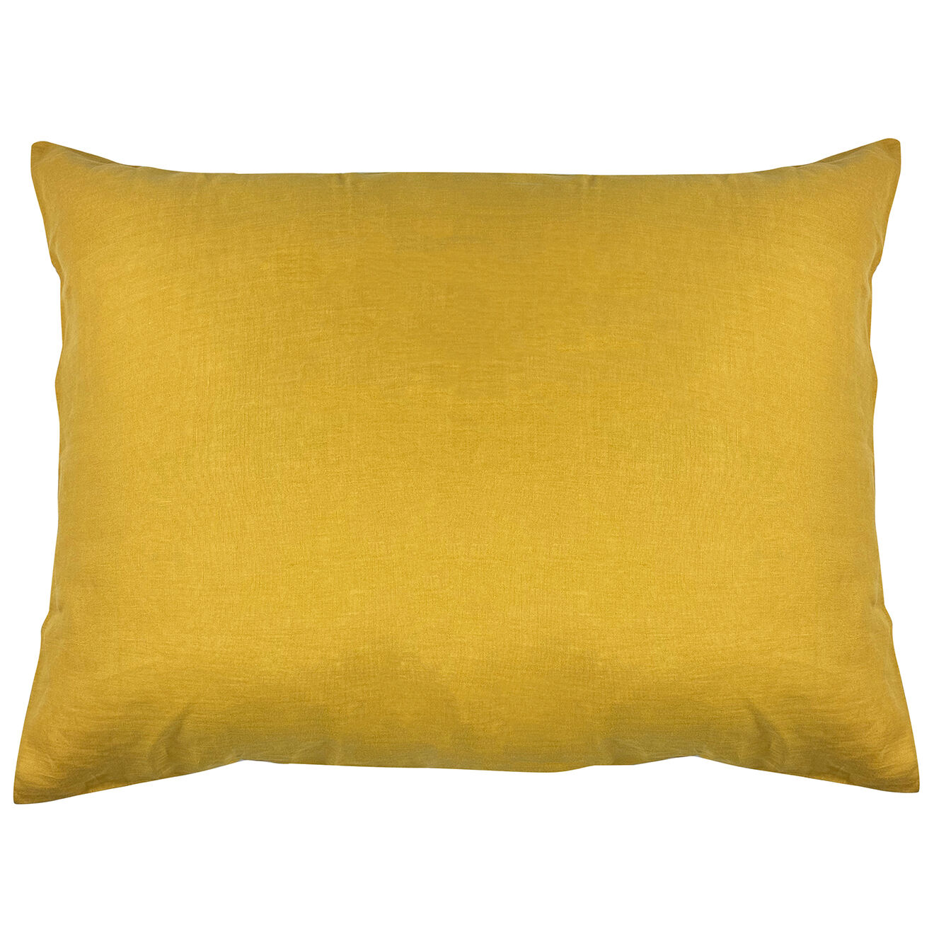 United by Perle de coton 2 Taies d'oreiller 100% Lin lavé safran