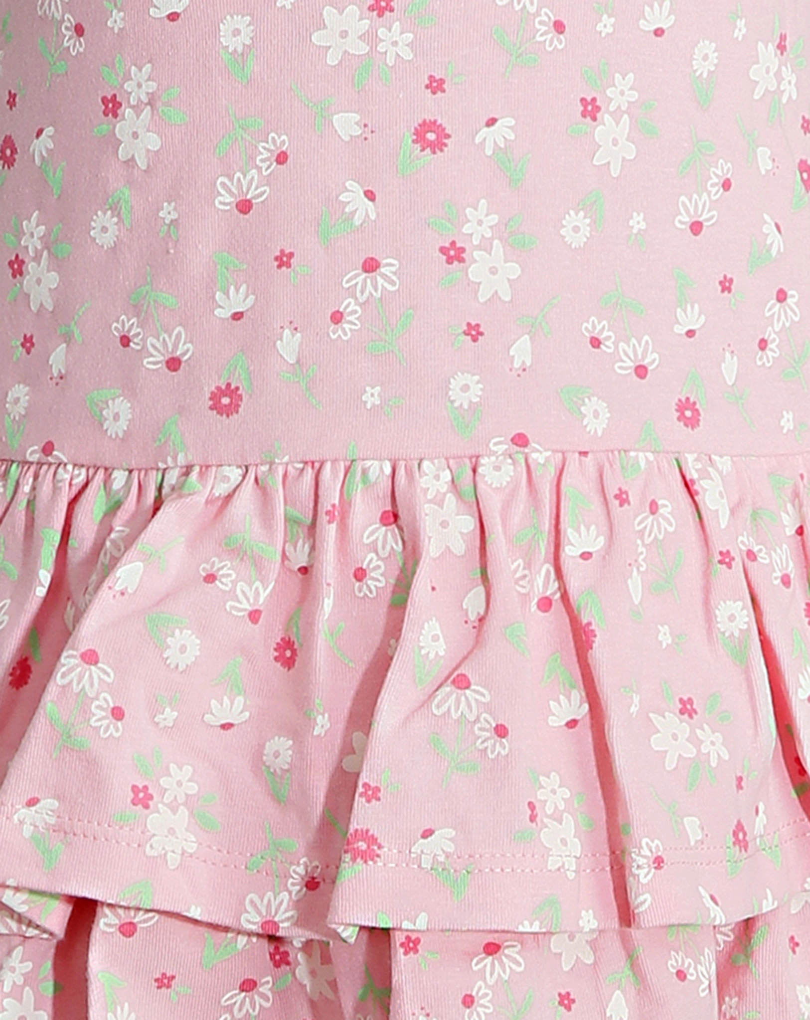 Kurzarmkleid FLOWERS AOP in candy pink