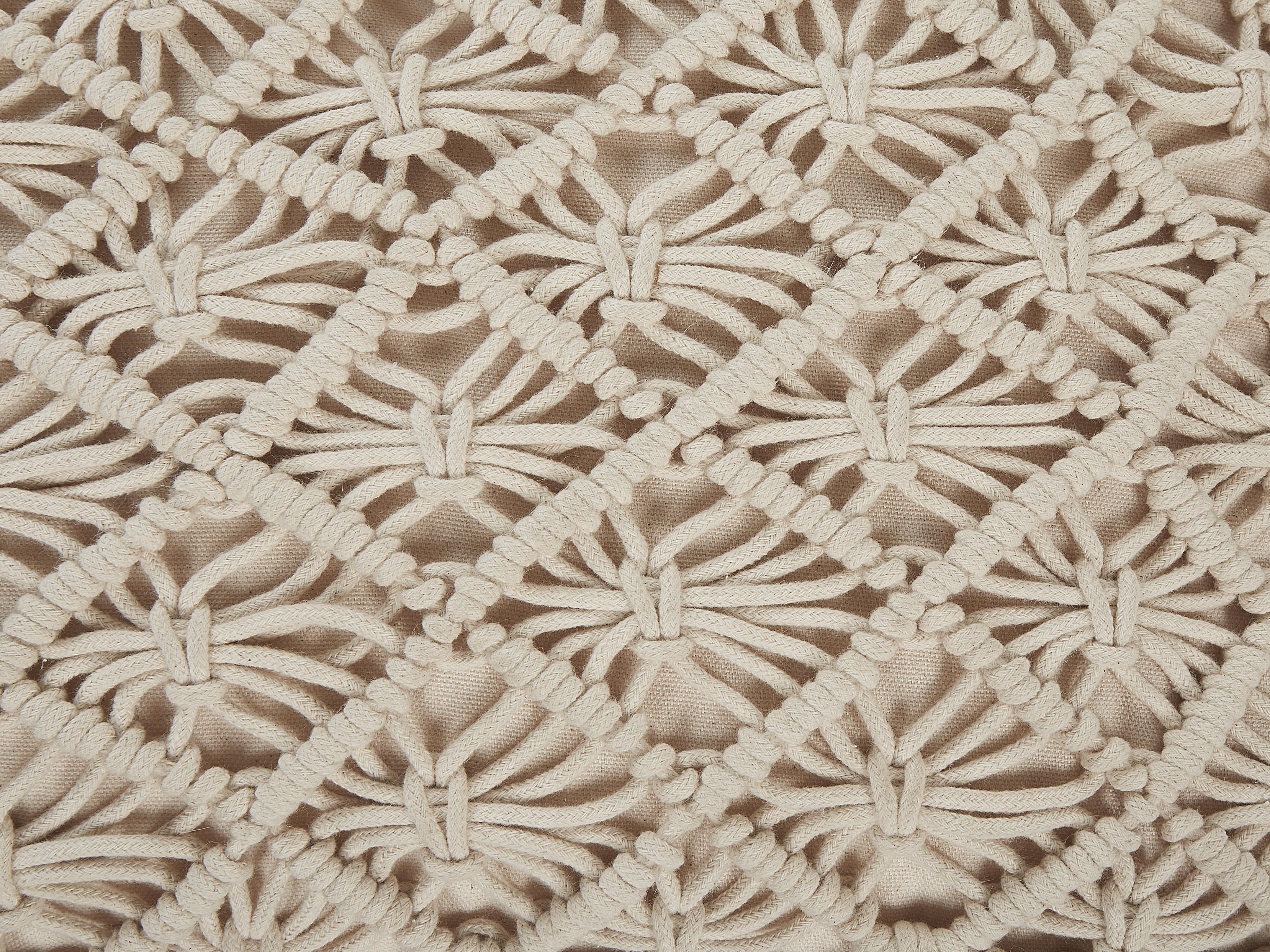 Poef Macramé BERRECHID Katoen Beige