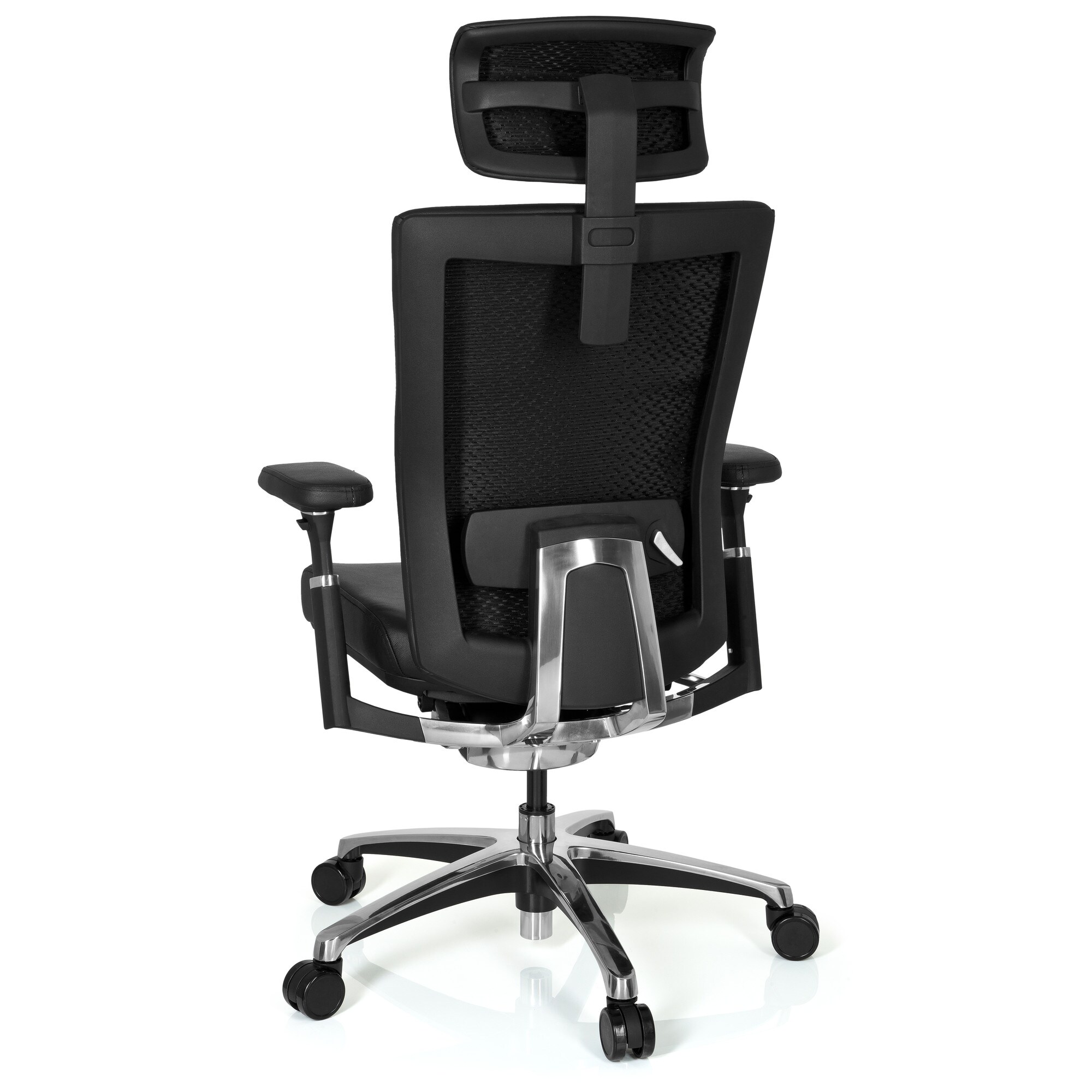 Profi Bürostuhl NOVA Leder mit Armlehnen (höhenverstellbar) hjh OFFICE