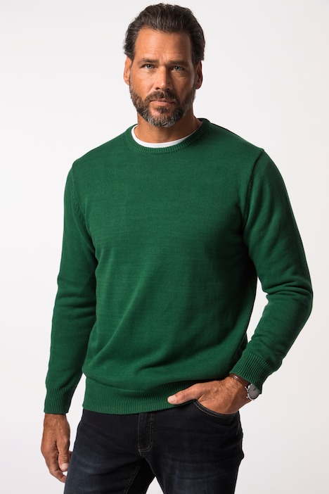 Pullover, runder Ausschnitt, JP1880-Stick, Baumwolle