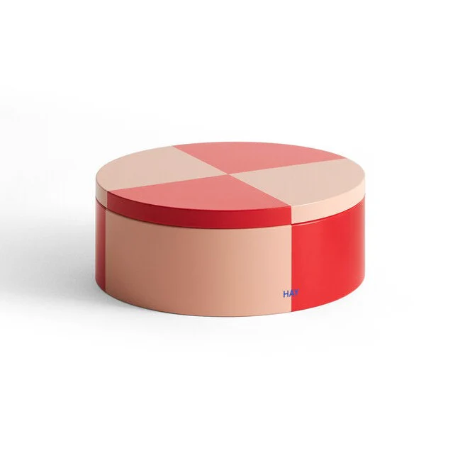HAY  Tin beholder, Ø19,8 cm. - Red/soft pink