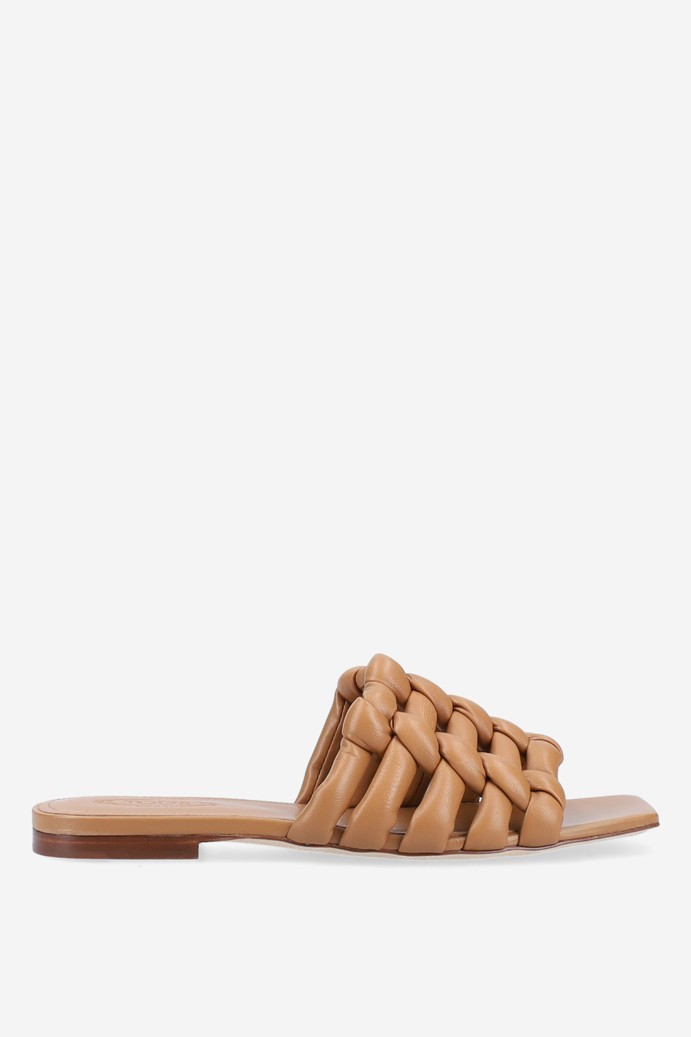 Leather braided sandals