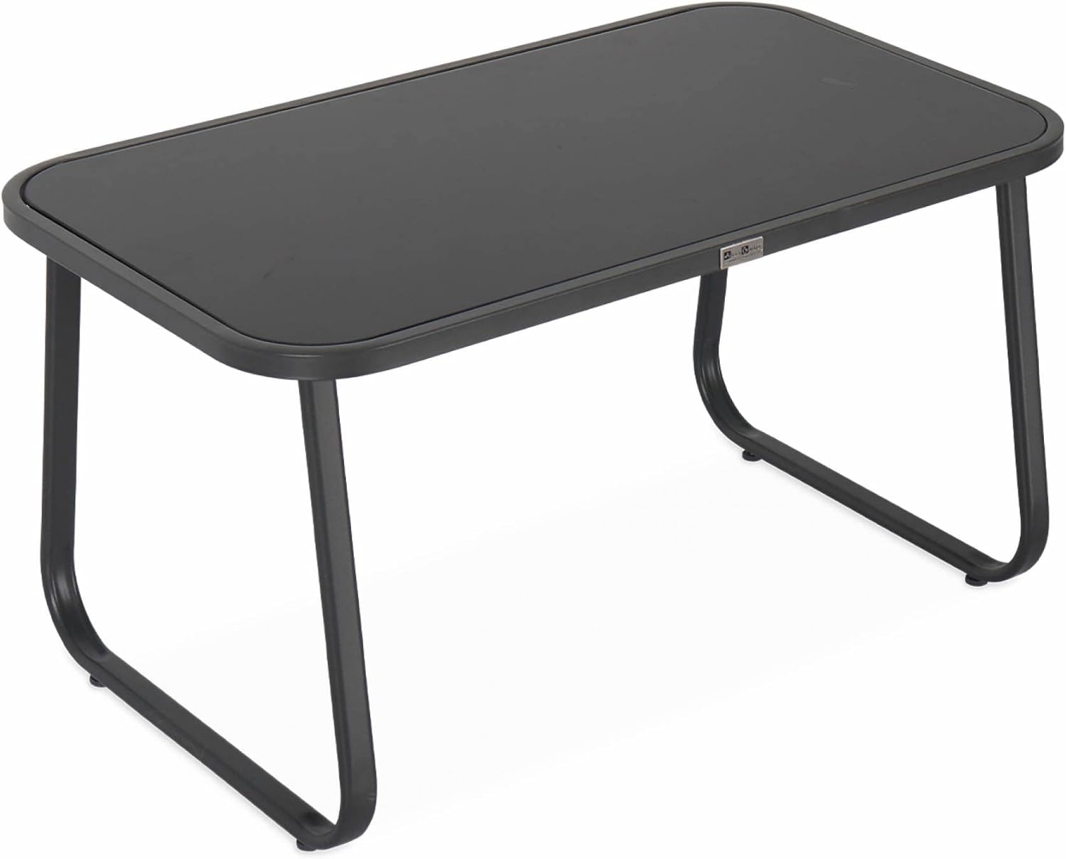 Alice's Garden Gartenmöbel-Set aus Metall und Textilene Silvi für 4 Personen, schwarz, Modernes Design