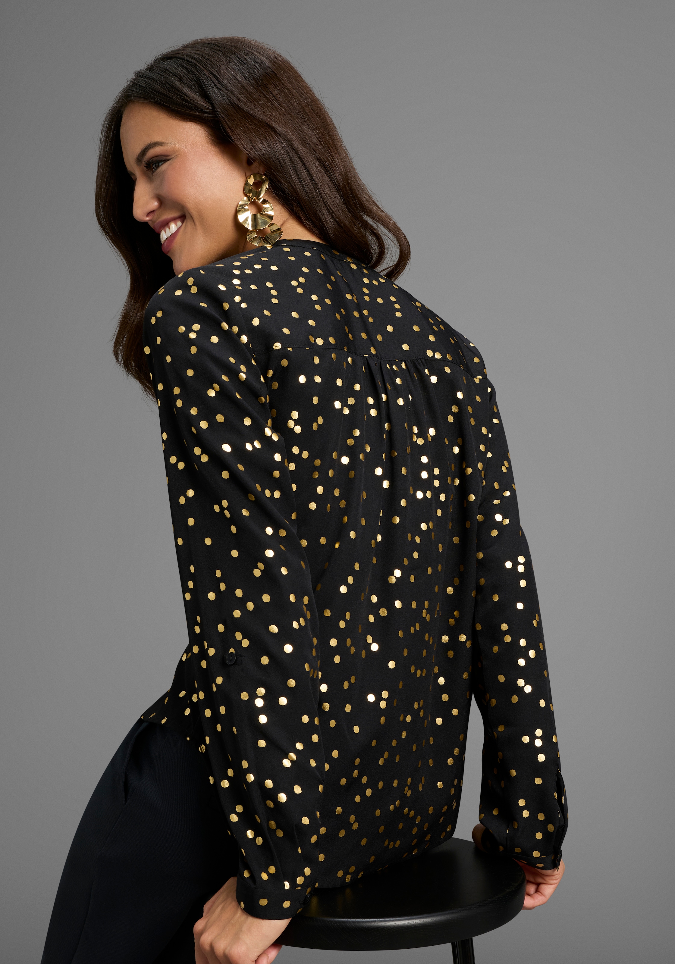 Laura Scott Langarmbluse , mit Glitzerdruck