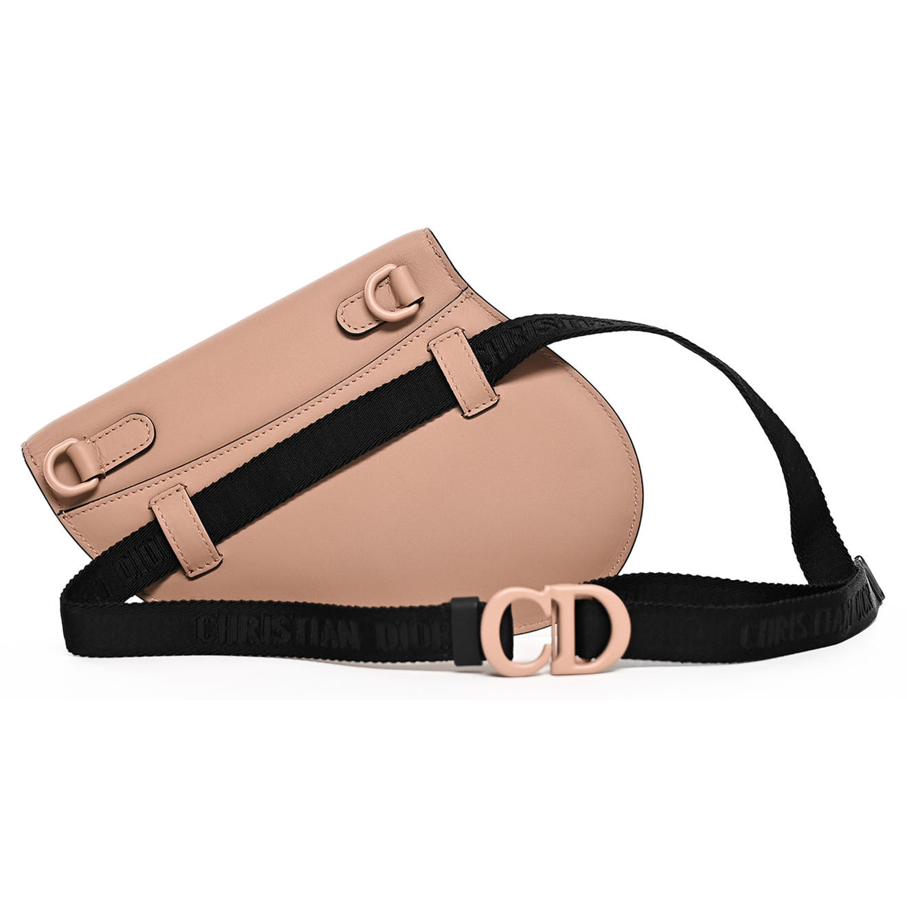 Dior Sac ceinture Saddle en Cuir rose - Neuf avec étiquette - L.19 cm