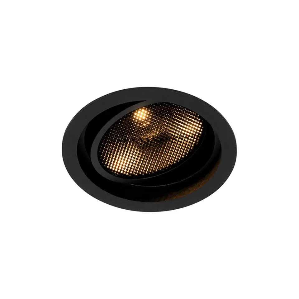Qazqa inbouwspots coop zwart gu10