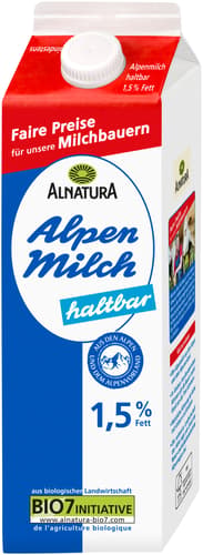 Alnatura BIO Haltbare Alpenmilch 1,5%