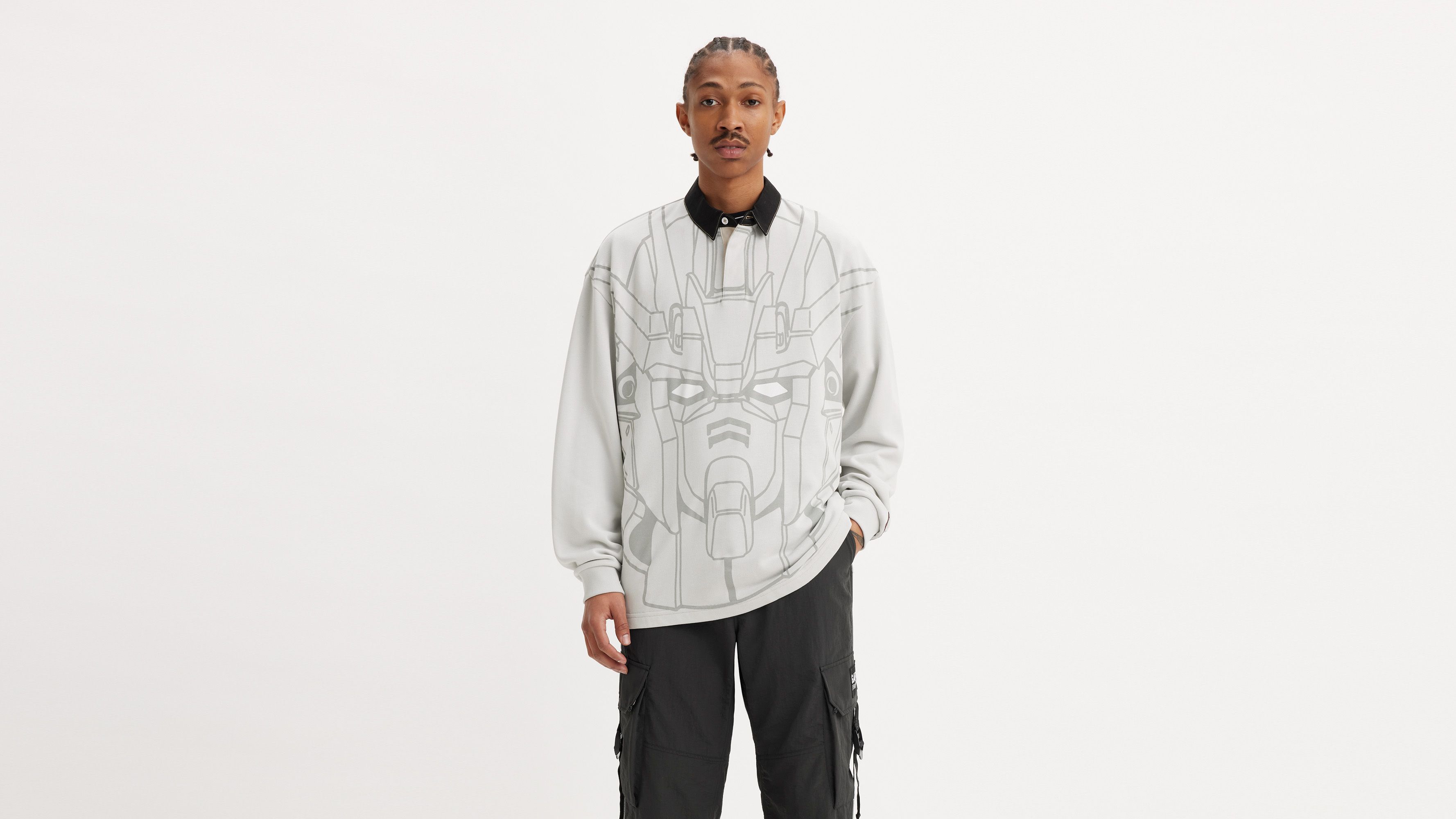 Polo de rugby Levi's® x Gundam SEED - Robolution Grey - Gris