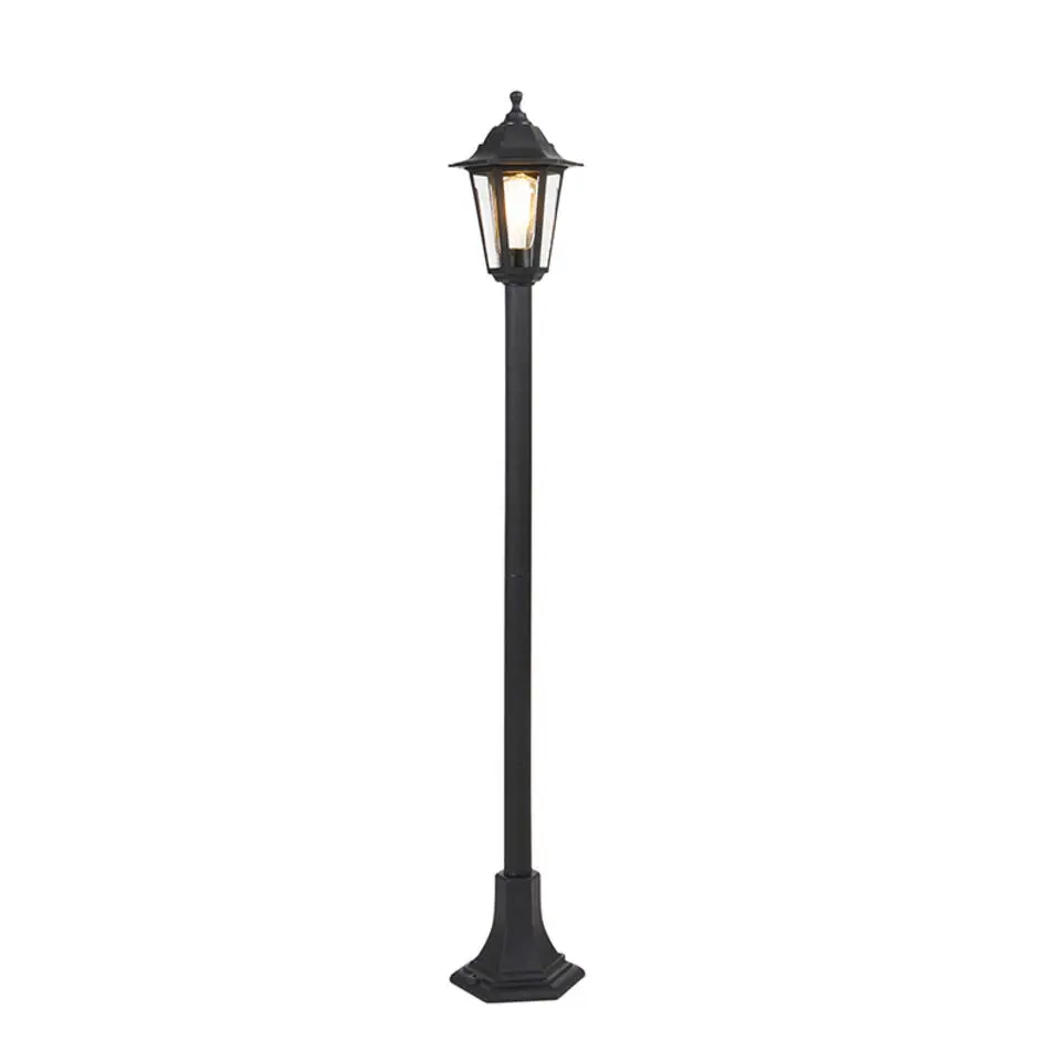 Qazqa staande buitenlampen new haven zwart e27