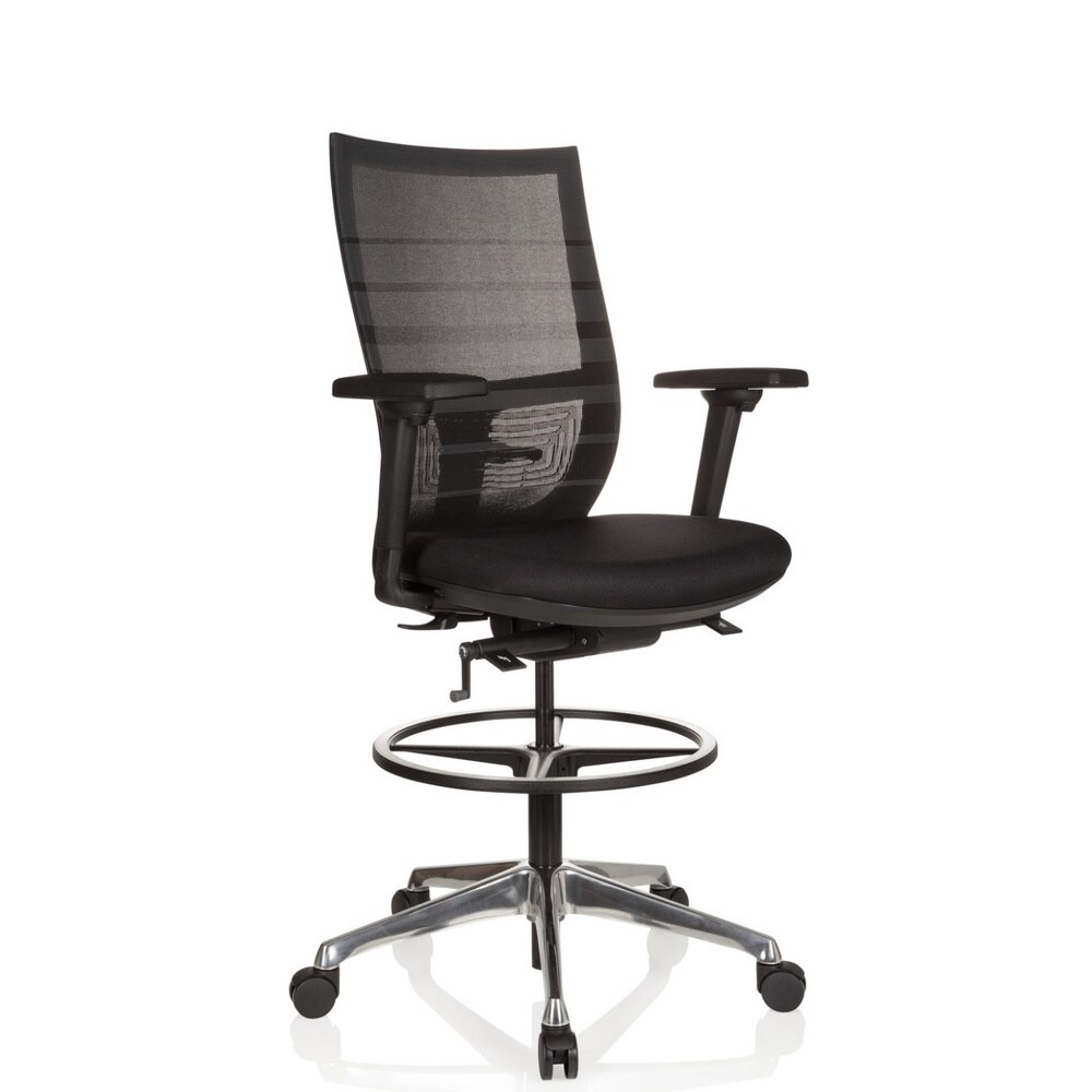Counterstuhl TOP WORK 98 Stoff/Netzstoff mit Armlehnen (höhenverstellbar) hjh OFFICE