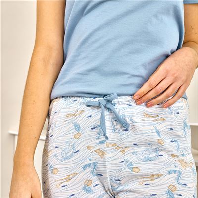 Pyjama femme motif coquillages - DODO HOMEWEAR