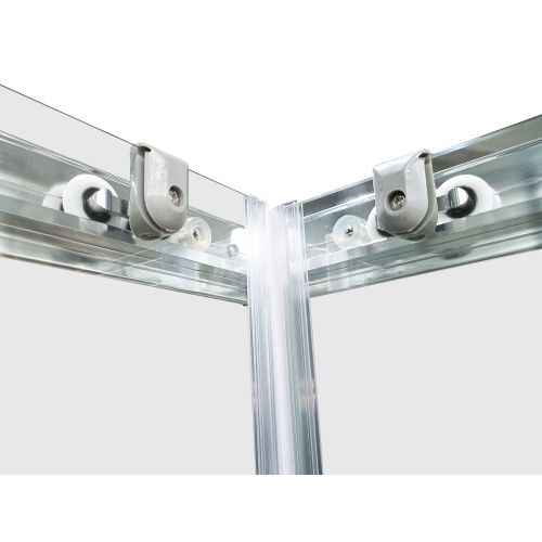 Badstuber Corner vierkante douchecabine 90x90x190cm chroom