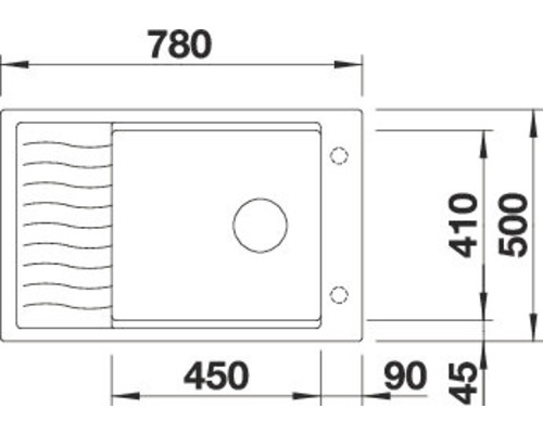 Blanco ELON XL 6 S spoelbak 780 x 500 mm zacht wit 527070