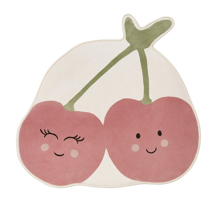 Wasbaar kindervloerkleed - Berry Kersen Rood
