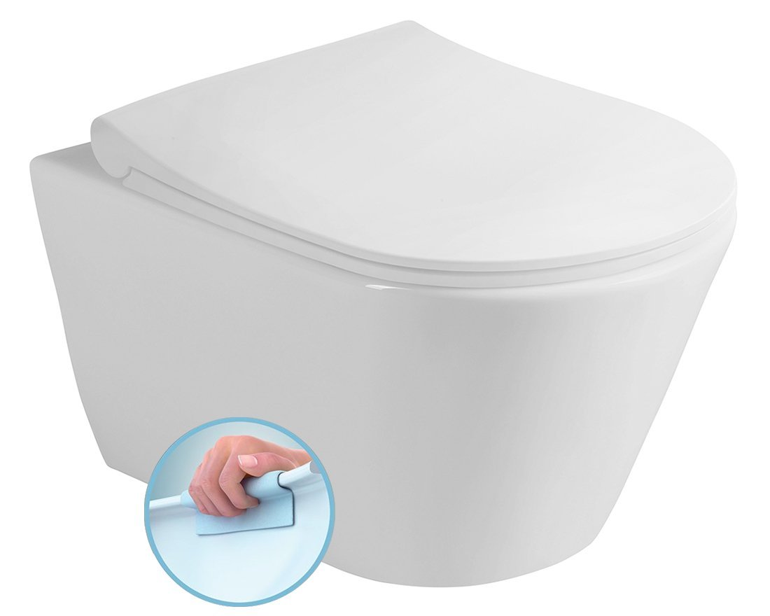 Sapho Avva randloos toilet verkort wit glans