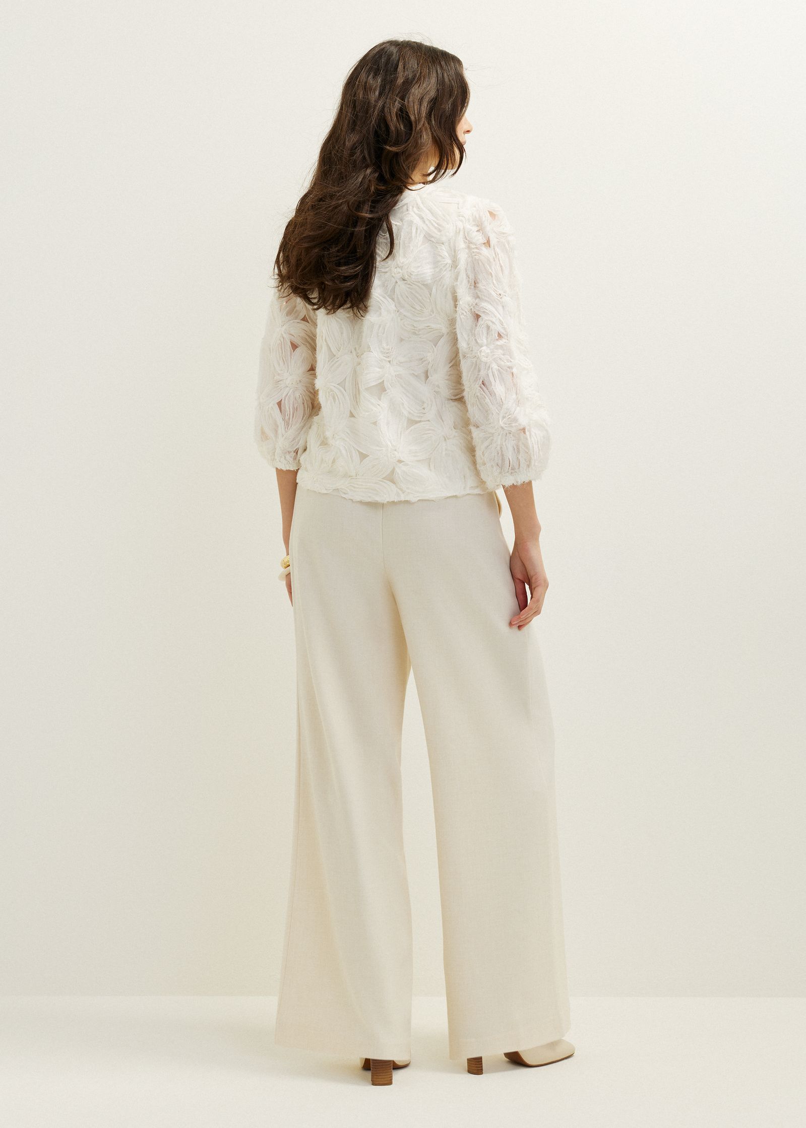 Top met chiffon details