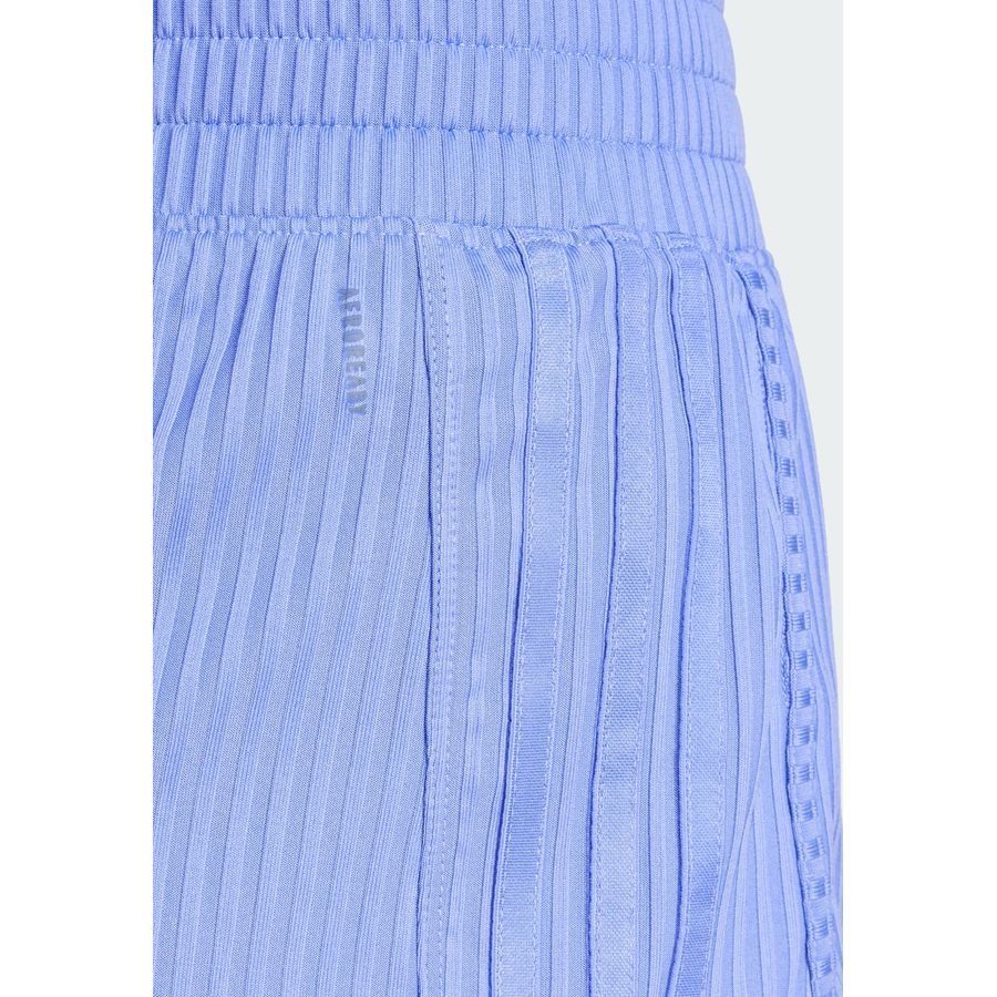 Adidas Short taille haute bords-côtes 3 bandes ton sur ton Pacer All Gym Seasonal