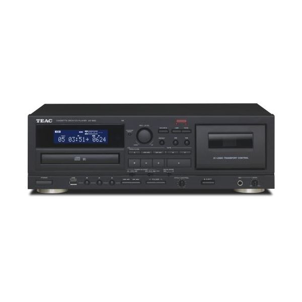 Teac Cassete   Leitor de CD AD-850-SE Preto