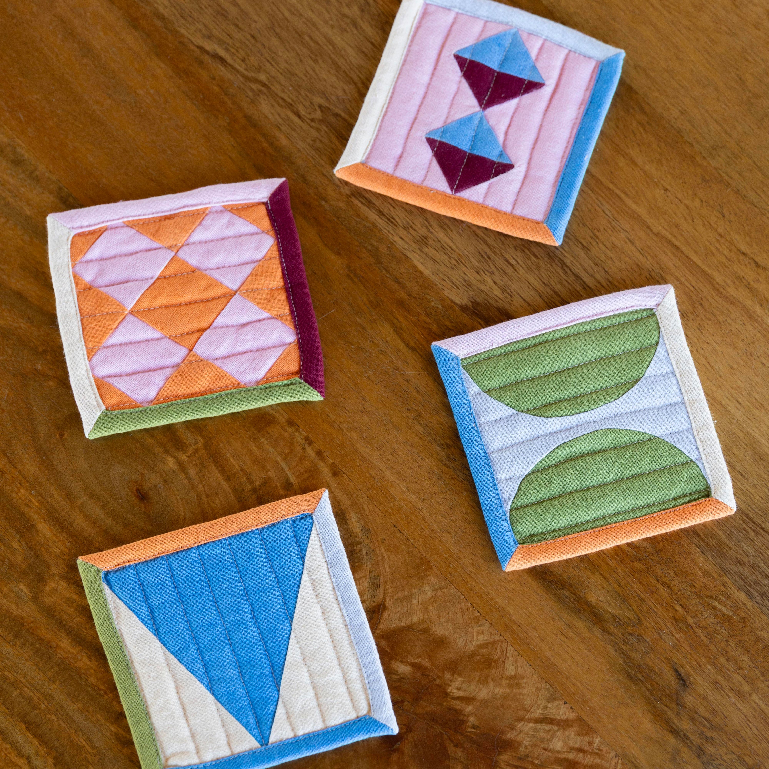 &k amsterdam Stitch Onderzetter - Set van 4