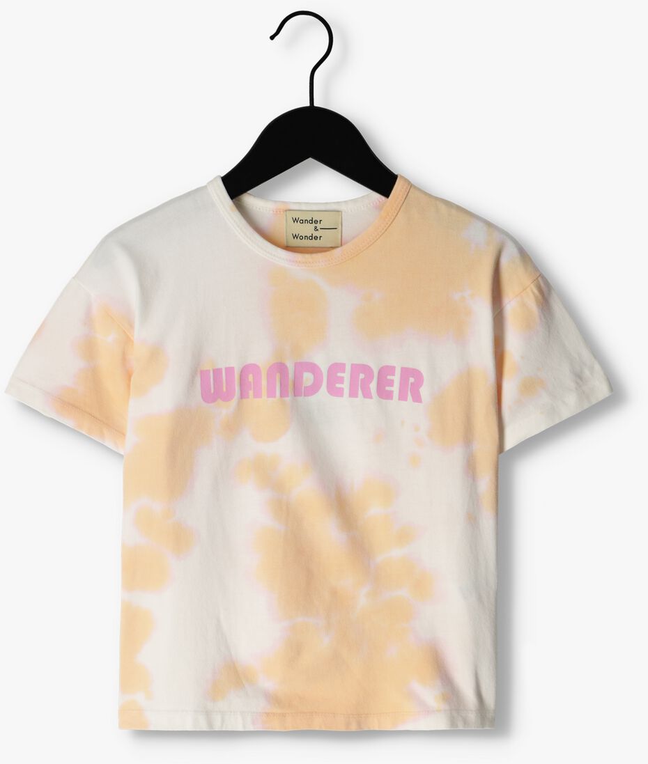 WANDER & WONDER roze wander & wonder t-shirt wanderer tie die tee