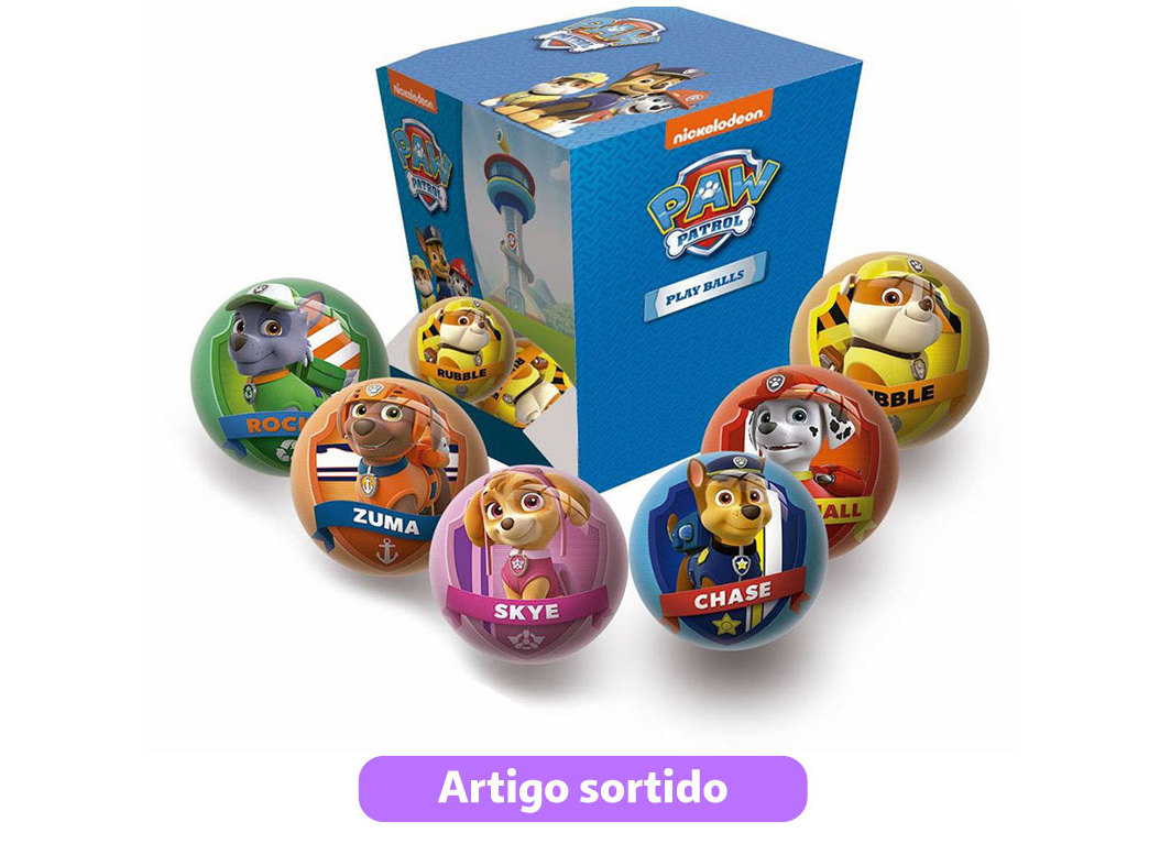 BOLA PATRULHA PATA 6CM MODELOS SORTIDOS