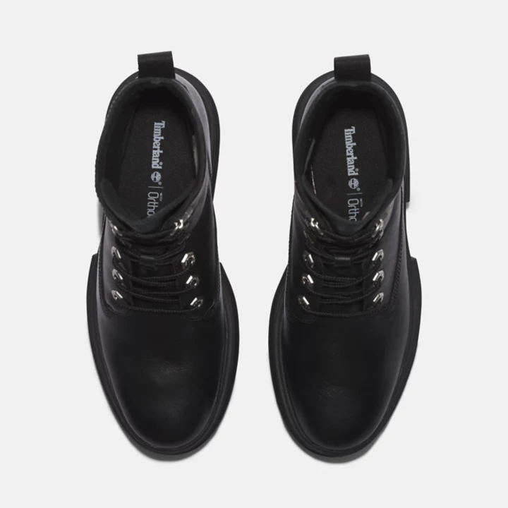 Bota feminina Everleigh de 15 cm (6 polegadas) na cor preta.
