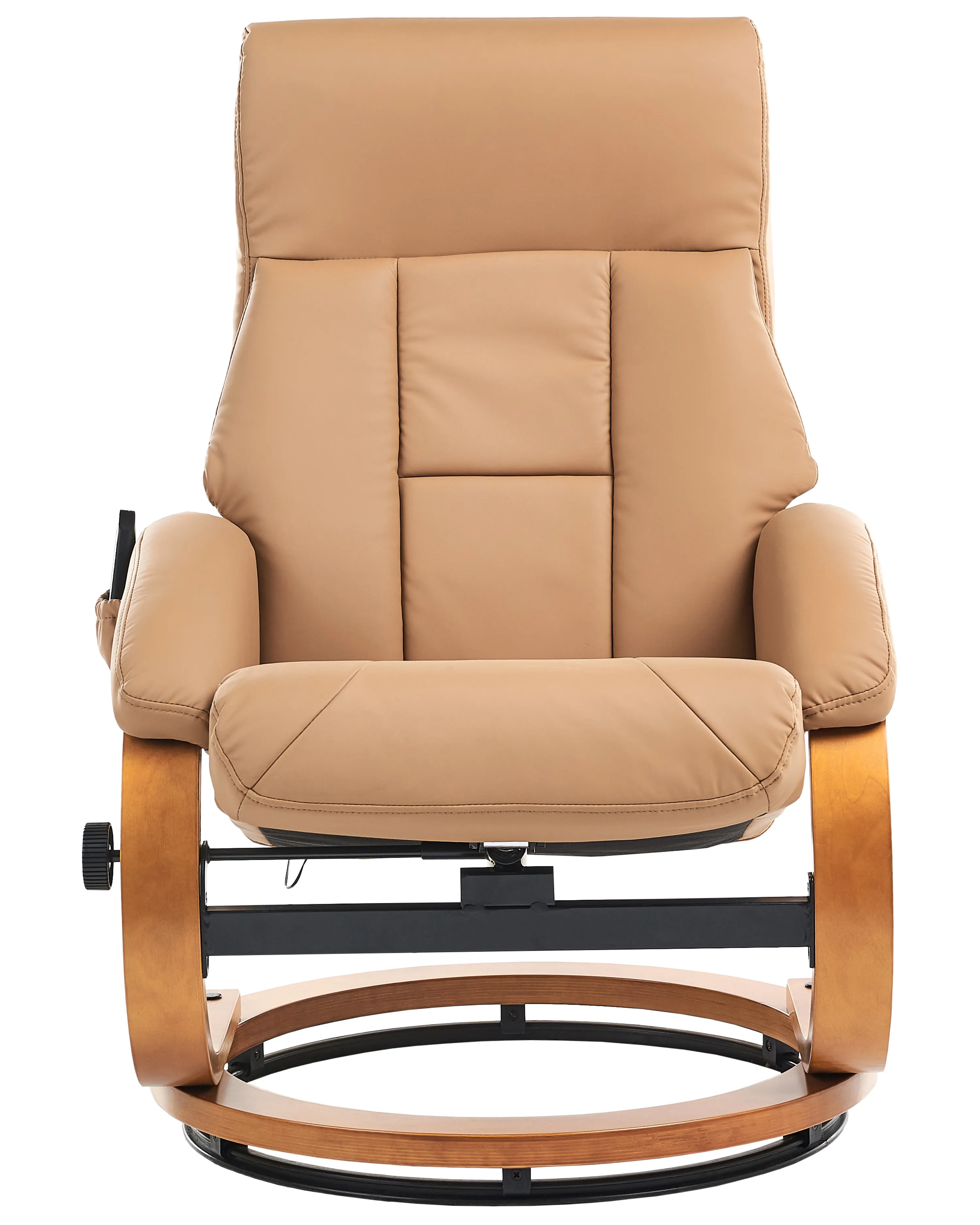 Massagestoel FORCE met voetenbank Kunstleer Zandbeige