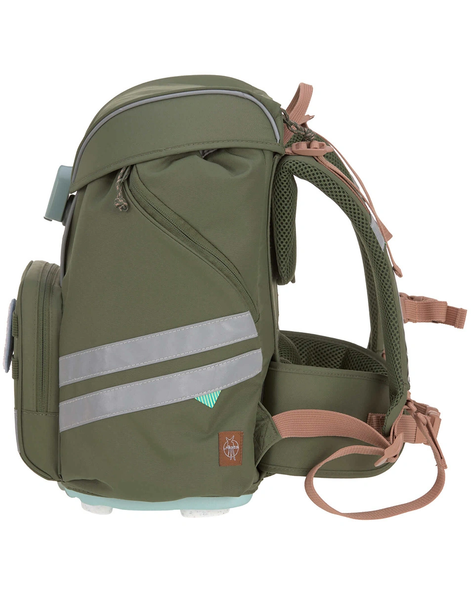 Schulranzen-Set UNIQUE (30x25x40) 9-teilig in olive