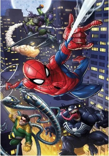 Spiderman Puslespil - Marvel - Super Color - Clementoni - 180 Brikker