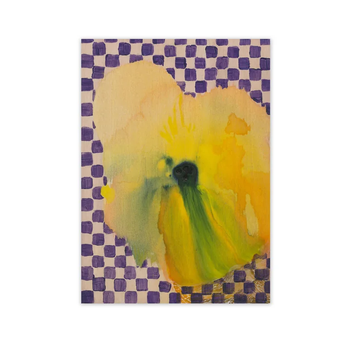 Paper Collective - Flower with Checks 02 Poster, 50 x 70 cm