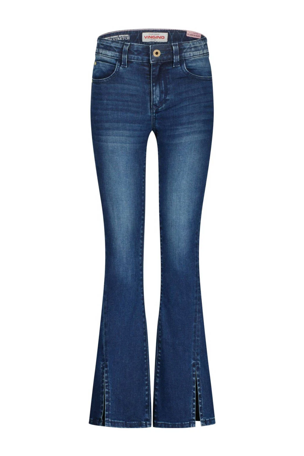 Vingino flared fit jeans dark blue denim