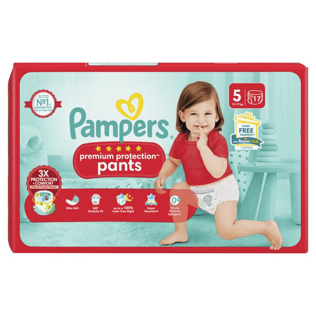 Pampers Premium Protection Pants Luierbroekjes Maat 5 12-17 KG 17 stuks