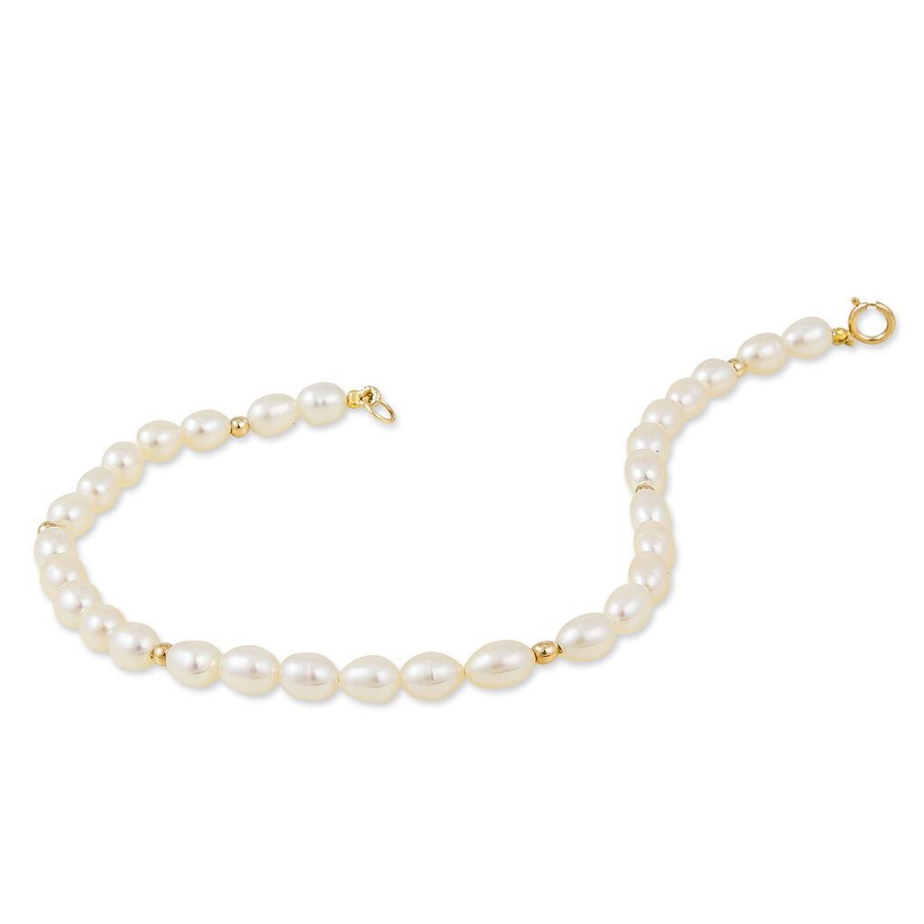 Bracelet Ciriola Or Jaune Perle De Culture