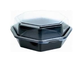 Multiboks Octaview 1-rum med Låg PS Sort/Klar OMPAK 6 ps x 45 stk/krt,45 Stk/Pk