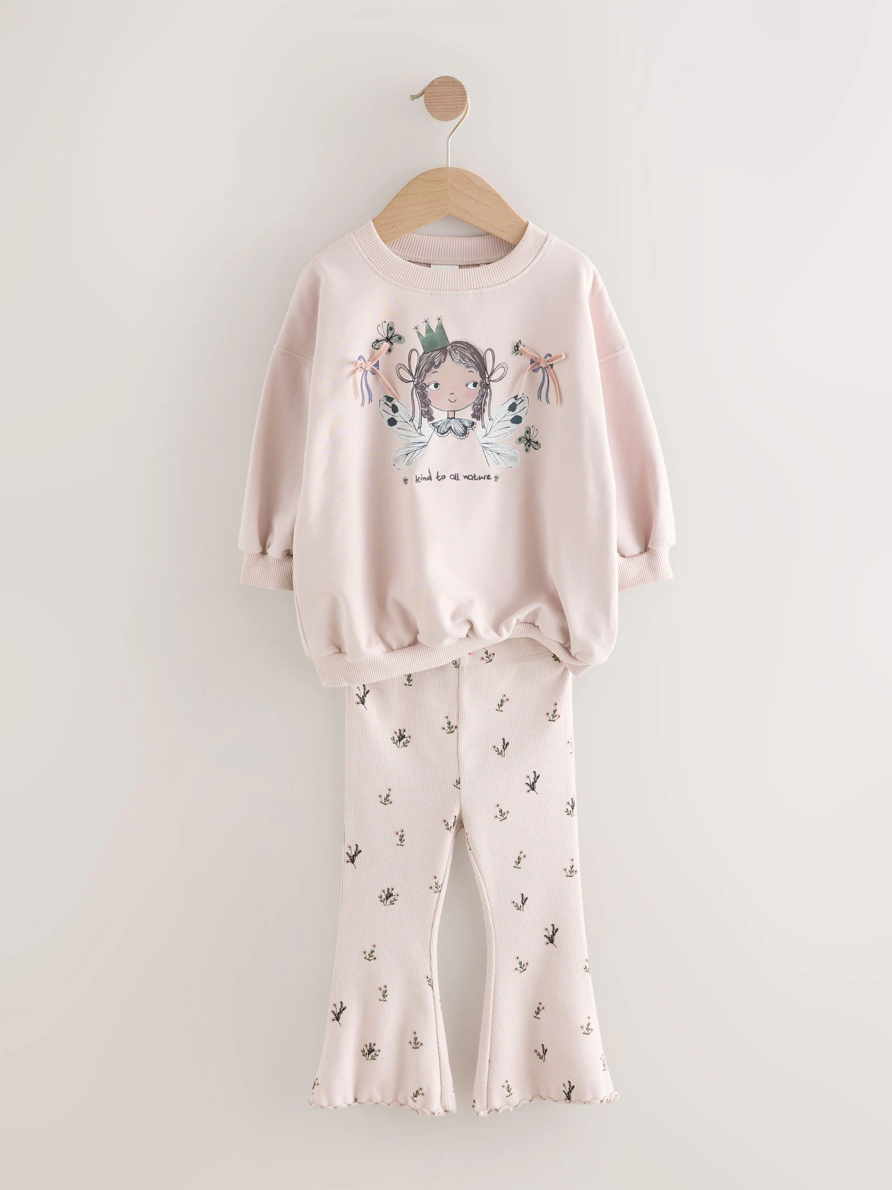 Zwart/wit - Set van 2 tops en flared leggings (3mnd-7jr)