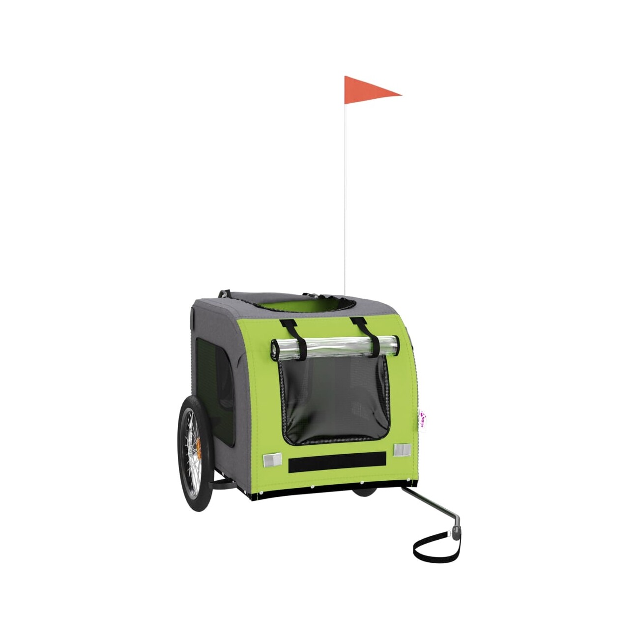 VidaXL Fahrradanhänger Hund 125 x 64 x 66 cm (L x B x H) grün