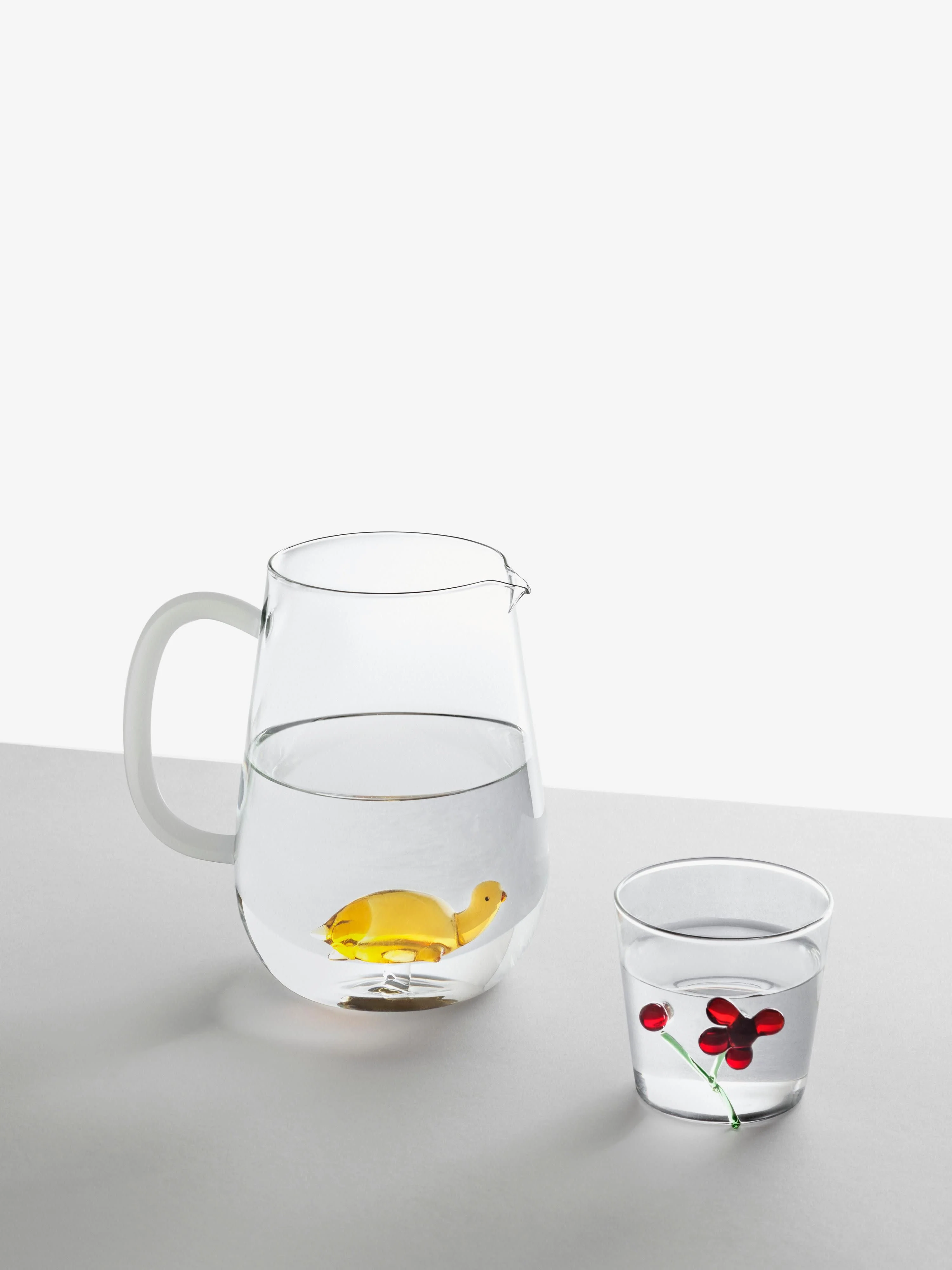 Handgemaakte karaf Turtle van borosilicaatglas, 1.7 L