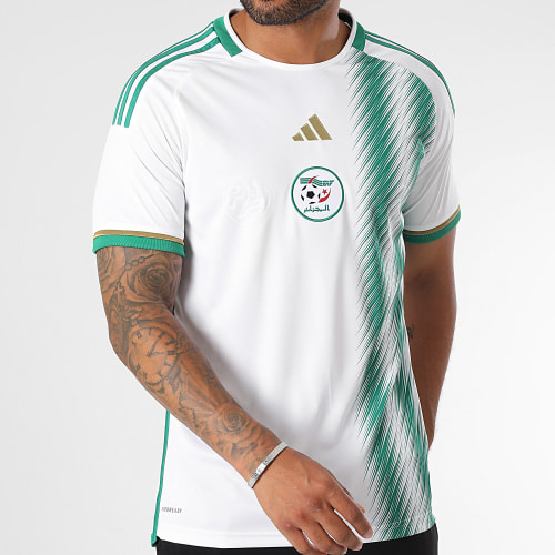Maillot Officiel Algérie FAF HE9254 Blanc Vert