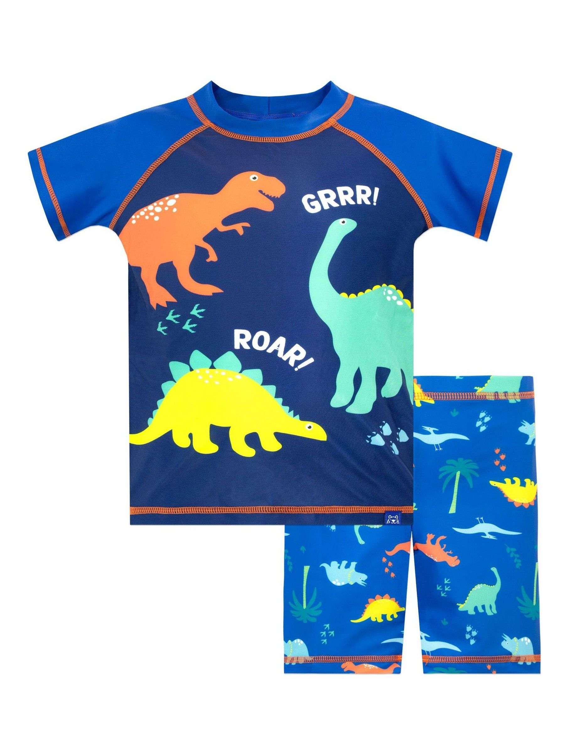 Harry Bear tweedelige set met dinosaurusprint, top en korte broek voor jongens
