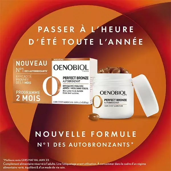 Oenobiol Perfect Bronze Complément Alimentaire Autobronzant Lot de 2 x 30 gélules