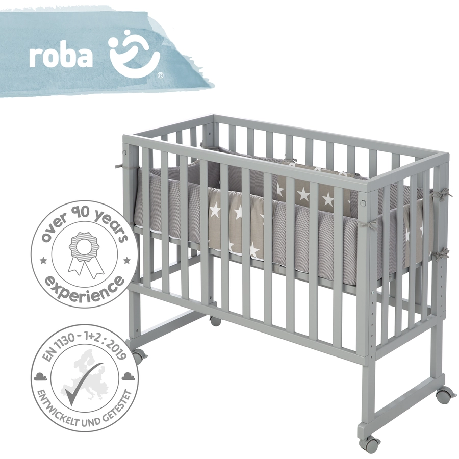 roba Stuben- & Beistellbett 3-in-1 mit Barriere Little Stars safe asleep®