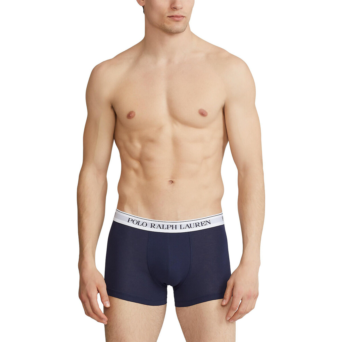 POLO RALPH LAUREN<br>Conjunto de 3 cuecas boxer clássicas em algodão elástico