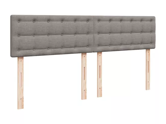 Sommier à lattes de lit avec matelas Taupe 180x200 cm Tissu