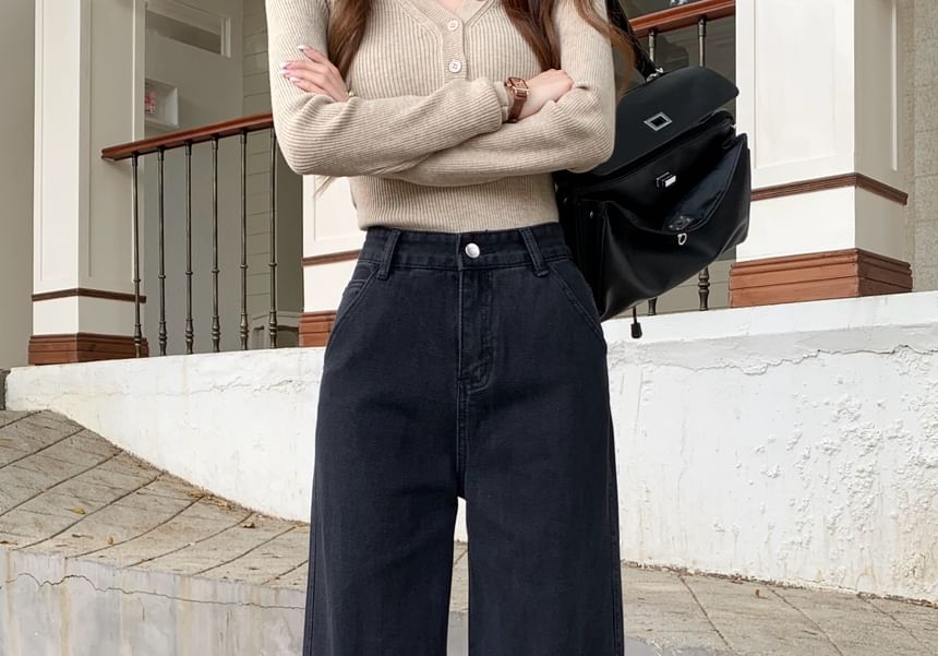 Duwnie - High Waist Wide Leg Jeans (Diverse ontwerpen)