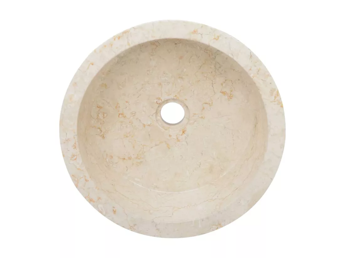 Lavabo de salle d'eau crème 40 x 40 x 15 cm 02_0002821