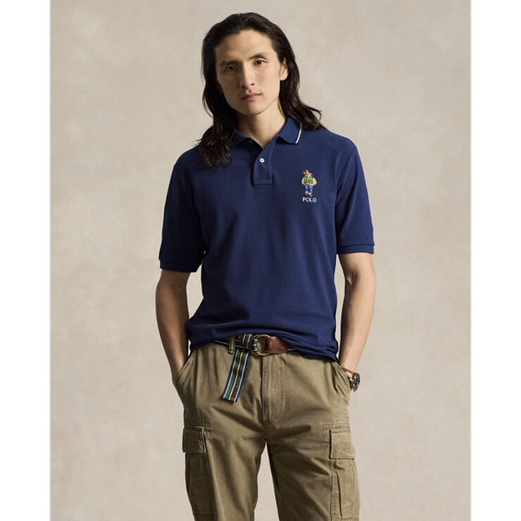 Polo Ralph Lauren Classic Fit Polo Bear Mesh Polo Shirt F24 newport navy vrsy bear
