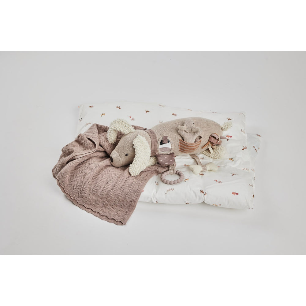 Køb Smallstuff Pudder Babytæppe Fishbone Strik | Luksusbaby