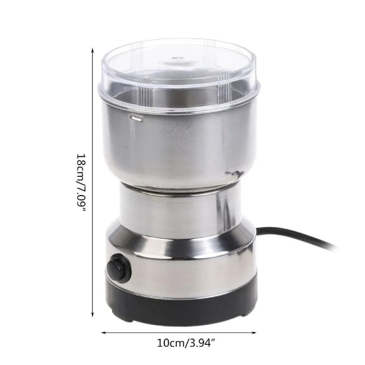 Universal Moulin à café en acier inoxydable - Argent