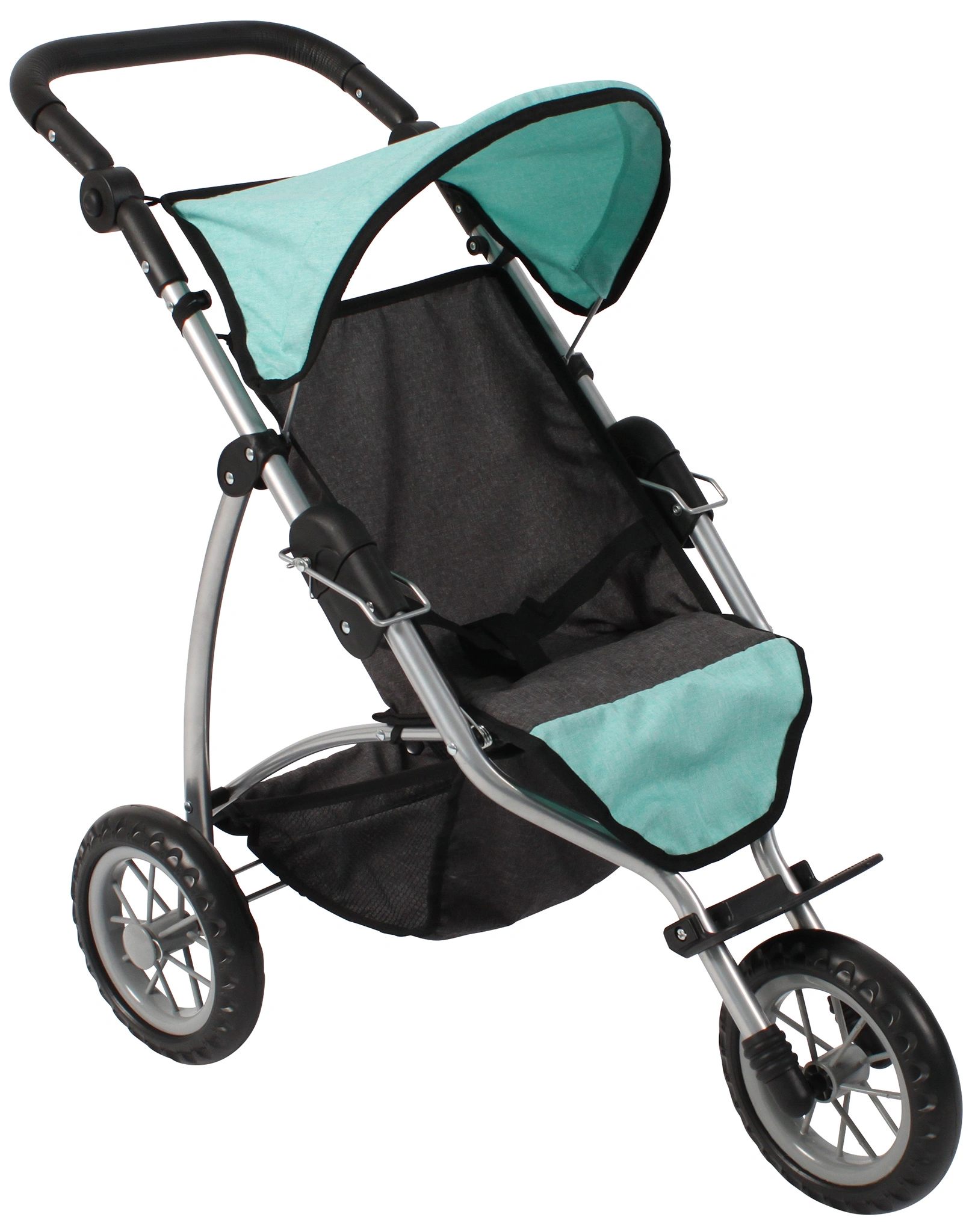 Puppenbuggy LEON in anthrazit/mint